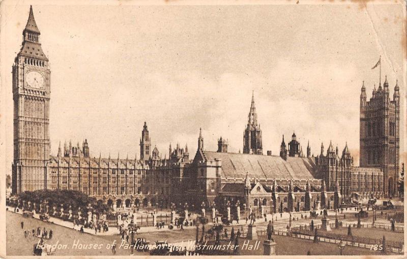 uk38973 houses of parliament and westminster abbey london real photo uk lot 19 u