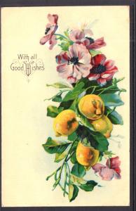 With All Good Wishes Flowers Lemons