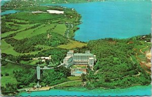 Castle Harbour Hotel Yacht Club Hamilton Parish Bermuda Postcard Cancel PM Clean 