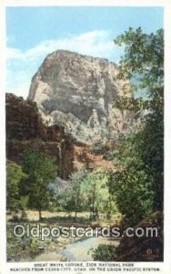 Great White Throne, Zion National Park, UPRR, Cedar City, UT USA Trains, Rail...