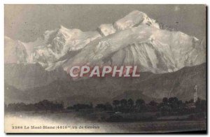 Old Postcard Mont Blanc seen from Geneva