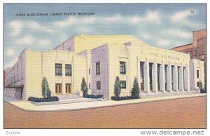 GRAND RAPIDS, Michigan, 1930-1940´s; Civic Auditorium