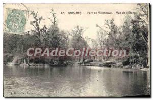 Postcard Old Garches Park View From Villeneuve De I'Etang