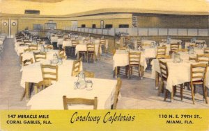 Miami Florida Coralway Cafeteria Dining Room Vintage Postcard AA111363