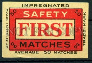 500556 BELGIUM First Vintage match label