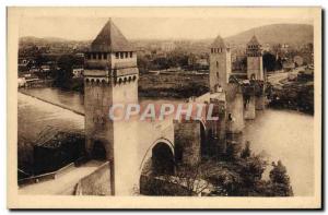 Old Postcard Cahors Bridge Valentre