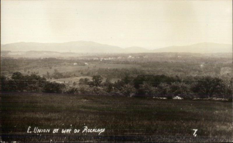 East Union ME by Way of Rockland Real Photo Postcard