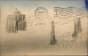 Brooklyn New York NY Memorial Arch Airbrushed Embossed c1910 Postcard