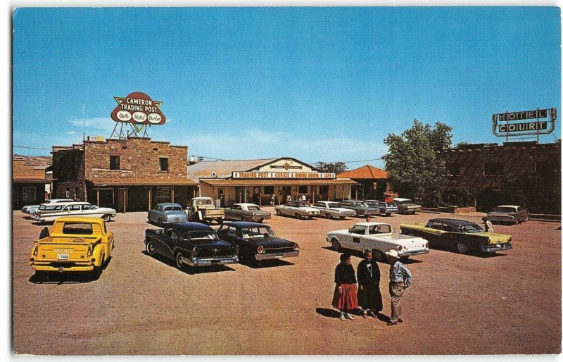 Navajo Trail Roadside CAMERON TRADING POST Grand Canyon, AZ 60s Vintage Postcard