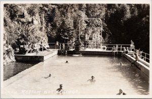 Radium Hot Springs BC Byron Harmon 1024 Real Photo Postcard F49