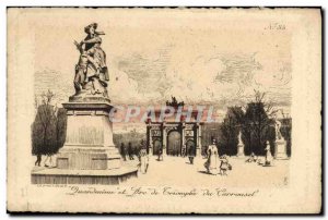Old Postcard Paris QuandMeme and Arc de Triomphe du Carrousel