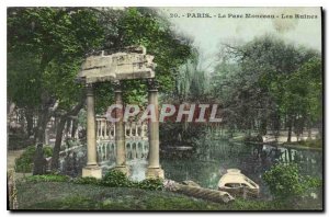Old Postcard Paris Parc Monceau Ruins