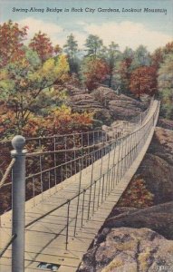 Tennessee Lookout Mountain Swing Along Bridge In Rock City Gardens