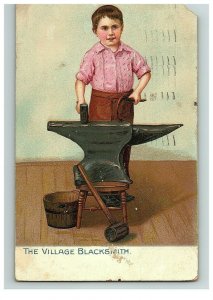 1910 Postcard The Village Blacksmith Raphael Tuck & Sons Little Men & Women