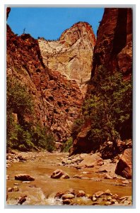 Mystery Mountain From End Of Narrows Trail Zion National Park Utah Postcard
