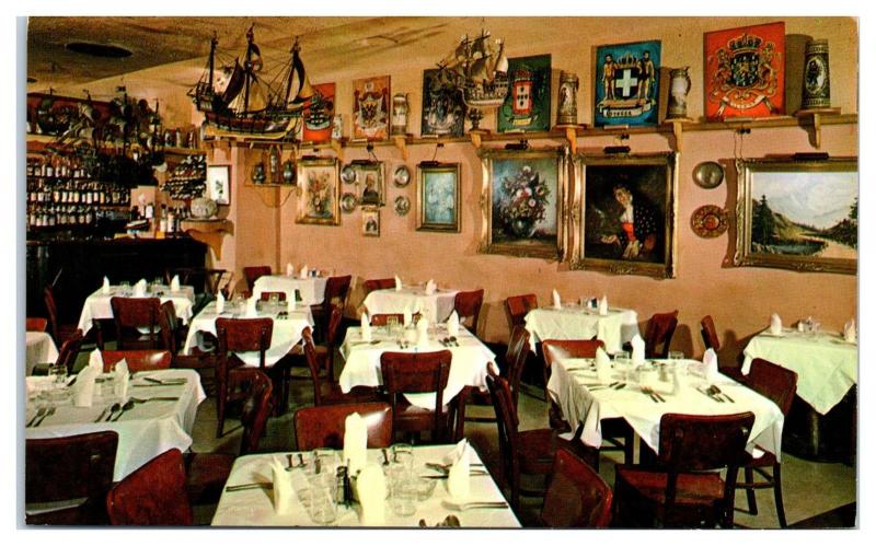 1950s/60s Old Europe Restaurant and Rathskeller, Washington, DC Postcard