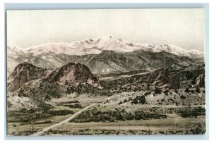 C.1910 Garden Of The Gods From High Mesa CO Hand Colored Postcard F63 