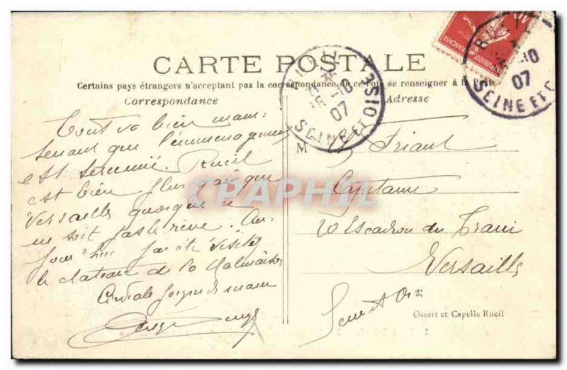 Old Postcard Rueil Le Moulin des Gibets interior façade