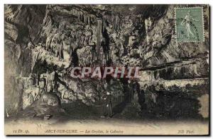 Old Postcard Arcy Sur Cure Caves Calvary