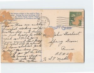 Postcard Pennsylvania Avenue, From Treasury Building, Washington, D. C.