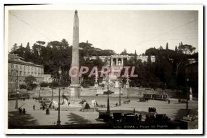 Old Postcard Roma Piazza Del Popolo