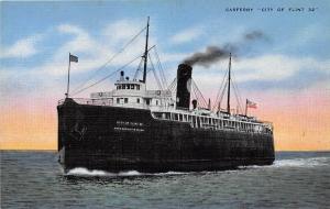 City of Flint 32 Steamer Carferry Pere Marquette Line Michigan postcard