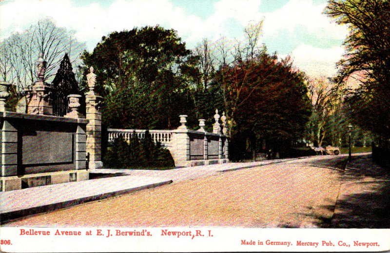 Rhode Island Newport Bellevue Avenue At E J Bewrwind's Residence