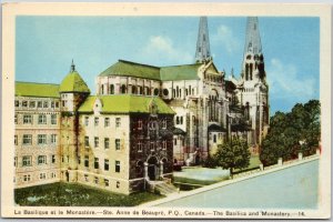 La Basilique Et Le Monastere Sainte Anne De Beaupre Quebec Canada Postcard