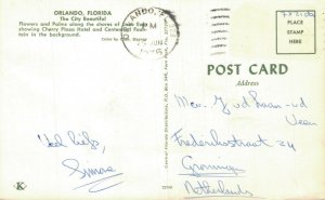 BEAUTIFUL ORLANDO FL FROM LAKE EOLA POSTCARD- 1947