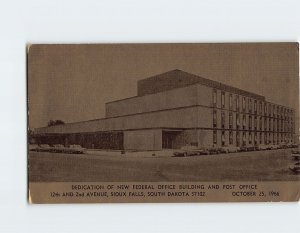 Postcard Dedication Of New Federal Office Building And Post Office, South Dakota