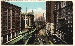 Vintage Postcard Herald Square & Broadway North From 33rd Street New York City