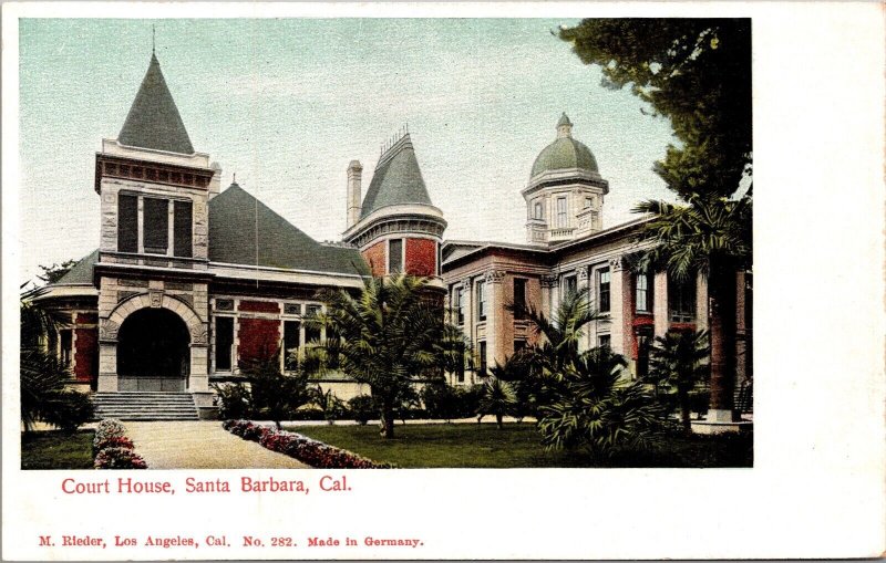 Postcard Court House in Santa Barbara, California