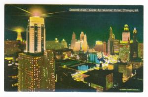 Chicago, Illinois to Rochester, Minnesota 1955 used Postcard, Wacker Drive