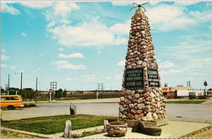 Rugby ND North Dakota Stone Cairn Geographical Center Vintage Postcard H28