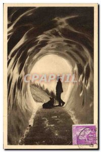 Old Postcard Chamonix Haute Savoie Cave Glacier des Bossons