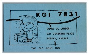 QSL Radio Card From Topeka Kansas KGI 7831 