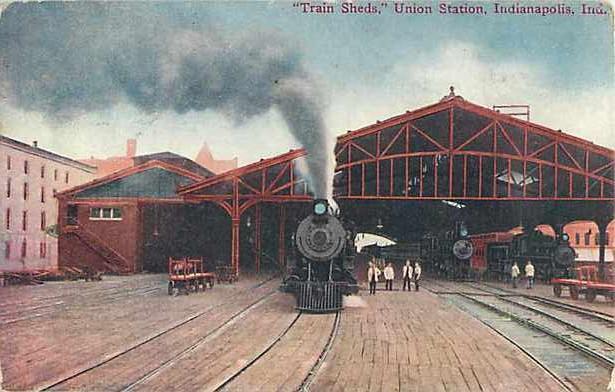 D/B Train sheds Union Station Indianapolis Indiana IN 1910