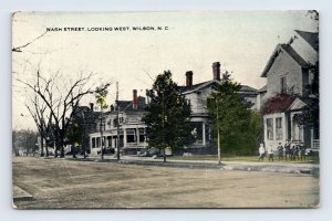 Nash Street View Looking West Wilson NC UNP O Foust DB Postcard N14