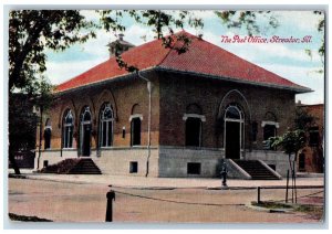 Sterling Illinois IL Postcard The Post Office Building Exterior 1909 Antique