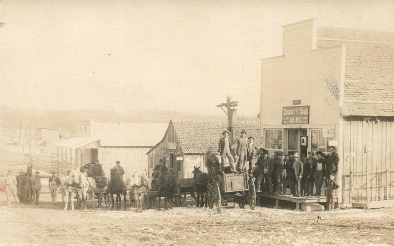 SHOE COMPANY & POST OFFICE ST.LOUIS CO. MO 1912 ANTIQUE REAL PHOTO POSTCARD RPPC