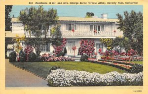 Mr. and Mrs. George Burns (Gracie Allen) Beverly Hills, California USA Unused 