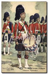 Postcard Old English Army Army Cameroon Highlanders