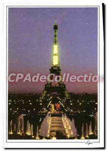 Modern Postcard Paris Night Illuminee The Eiffel Tower
