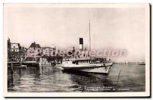 Old Postcard Evian Les Bains Departure From Mail From Lausanne