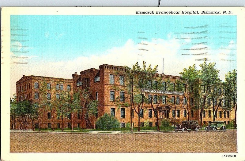 Bismarck Evangelical Hospital Bismarck N.D. Vintage Postcard Standard View Card  