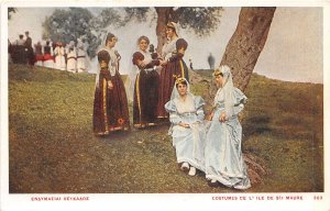 Lot 48 saint moorish island costume types folklore  greece lefkada Leucadia