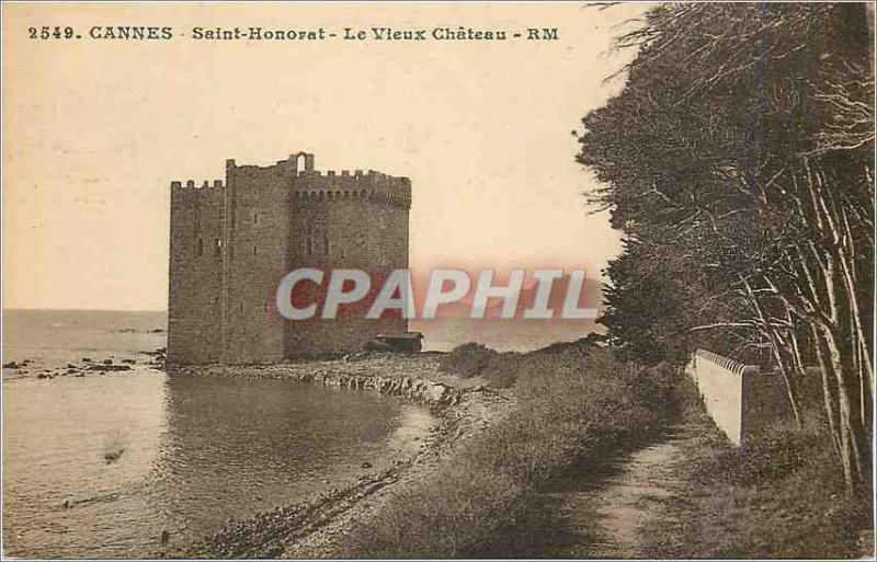 Postcard Old Saint Honorat Cannes Le Vieux Chateau