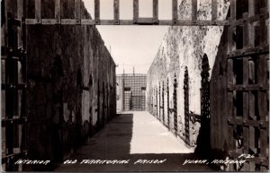 Real Photo Postcard Interior Old Territorial Prison in Yuma, Arizona