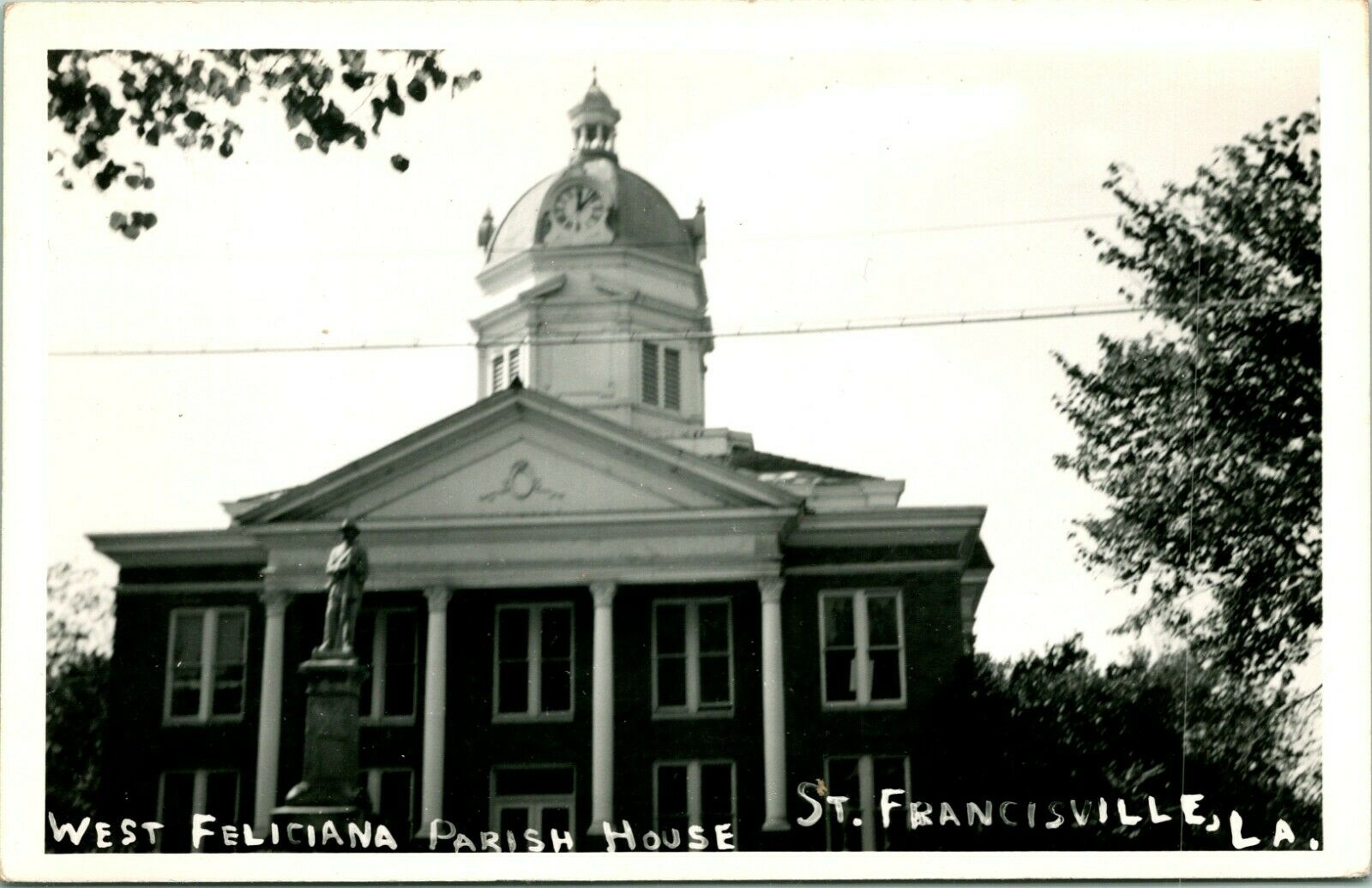 RPPC 40s St Francisville LA West Feliciana Parish Courthouse