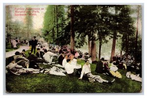 Sunday Afternoon at Natatorium Park Spokane Washington WA 1913  DB Postcard R17